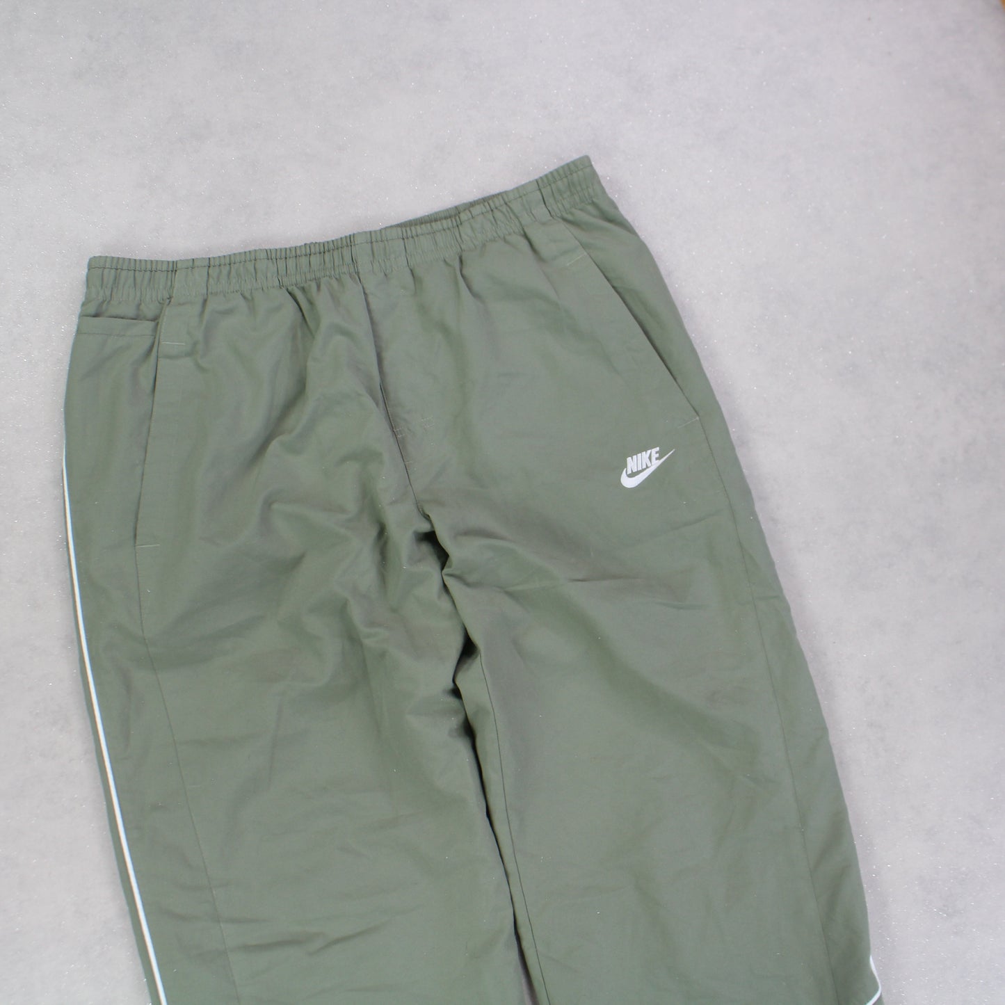 RARE 00s Nike Trackpants Green - (L)