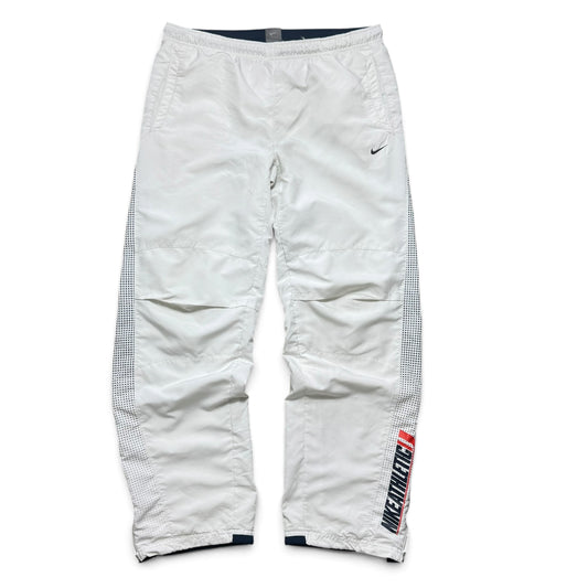SUPER RARE 2000s Nike Trackpants White - (M)