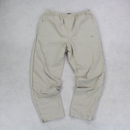 RARE 00s Nike Trackpants Cream - (L)