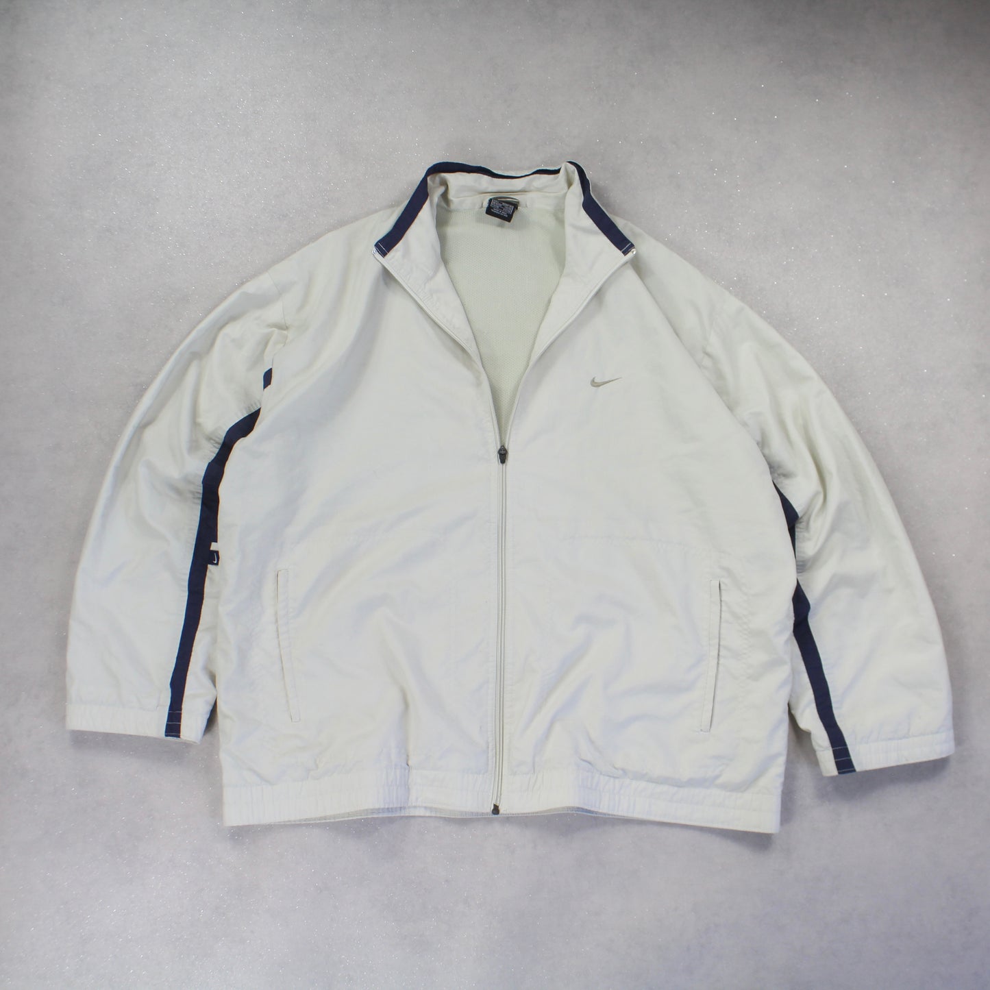 RARE 1990s Nike Track Jacket Cream - (L)