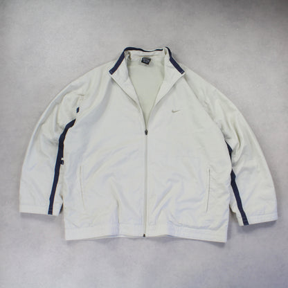 RARE 1990s Nike Track Jacket Cream - (L)