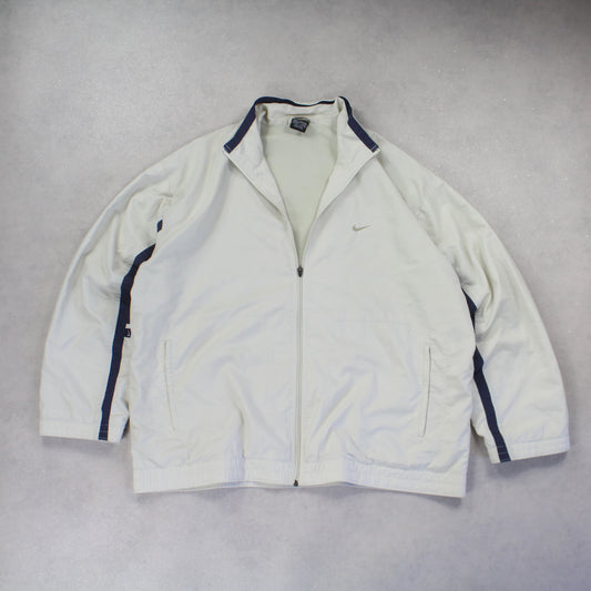 RARE 1990s Nike Track Jacket Cream - (L)
