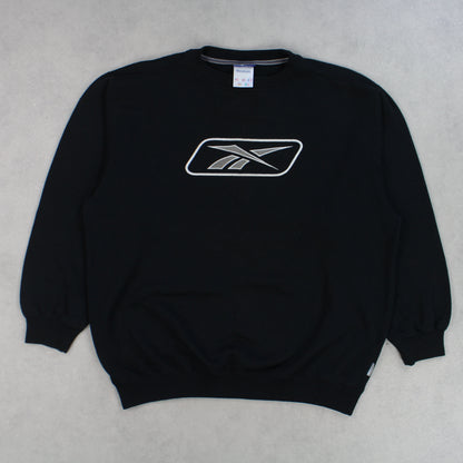 RARE 1990s Reebok Sweatshirt Black - (L)