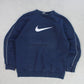 RARE Vintage 00s Nike Swoosh Sweatshirt Navy - (M)