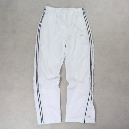 SUPER RARE 2000s Nike Trackpants White - (M)