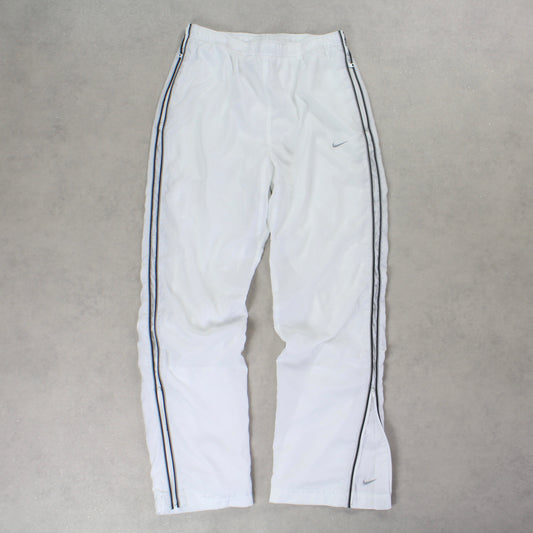 SUPER RARE 2000s Nike Trackpants White - (M)