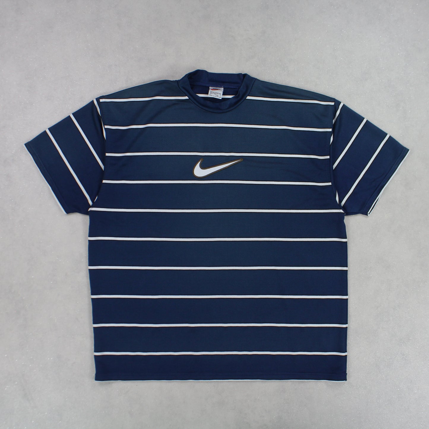 RARE Vintage 1990s Nike Swoosh T-Shirt Navy - (XL)