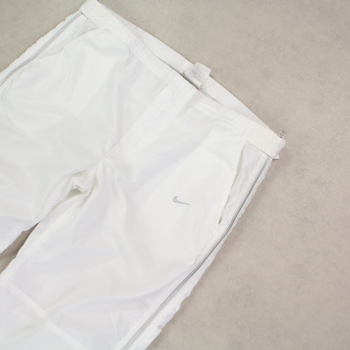 RARE 00s Nike Baggy Trackpants White - (XL)