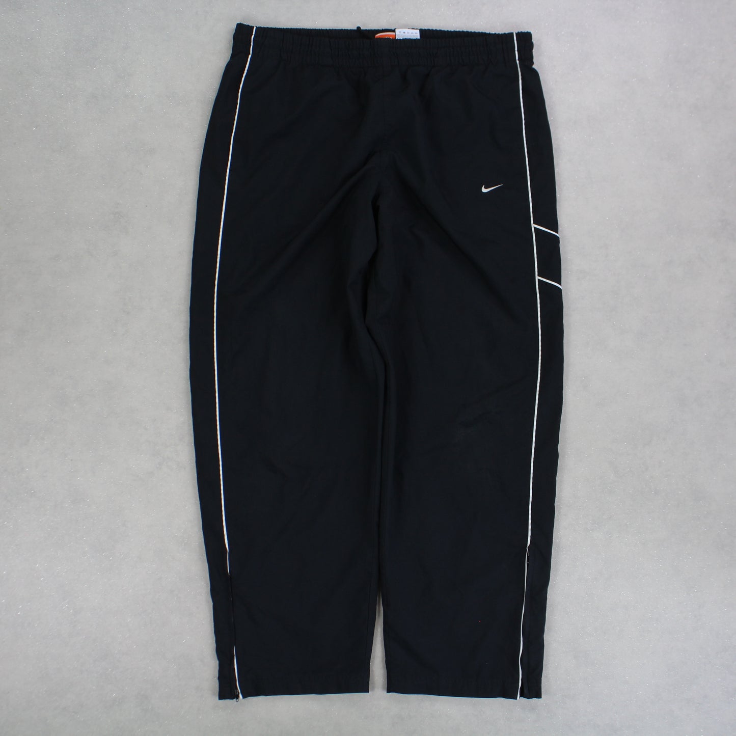 RARE 00s Baggy Nike Trackpants Black - (XL)