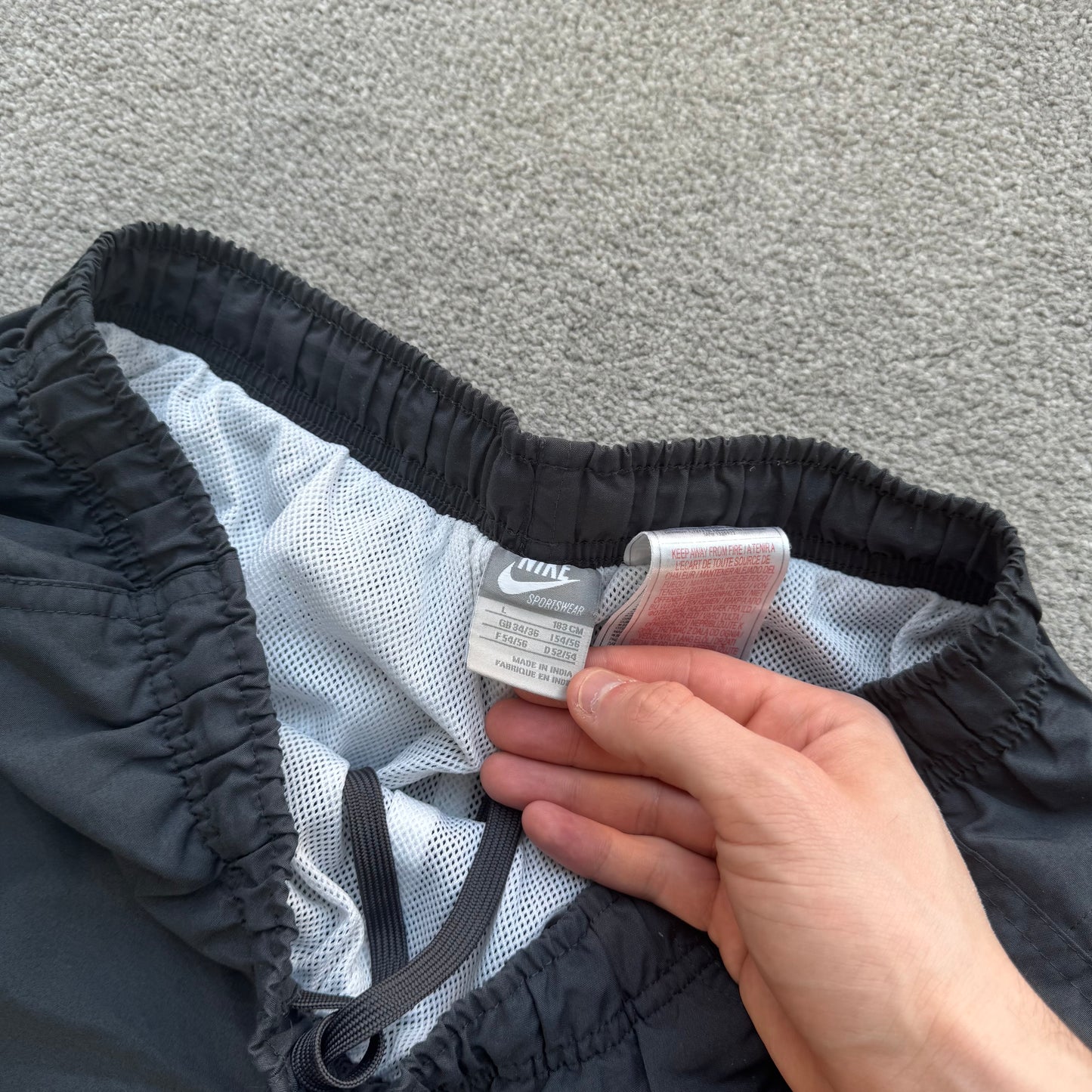 SUPER RARE 2000s Nike Trackpants Grey - (L)