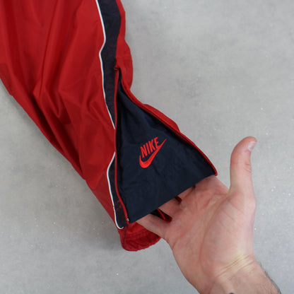 RARE 00s Nike Baggy Trackpants Red - (M)