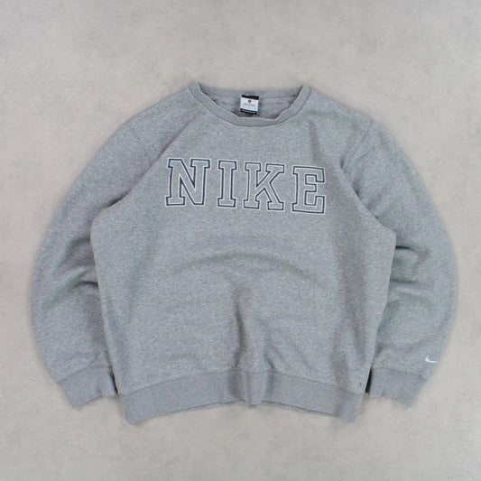 RARE 00s Nike Sweatshirt Grey - (S)