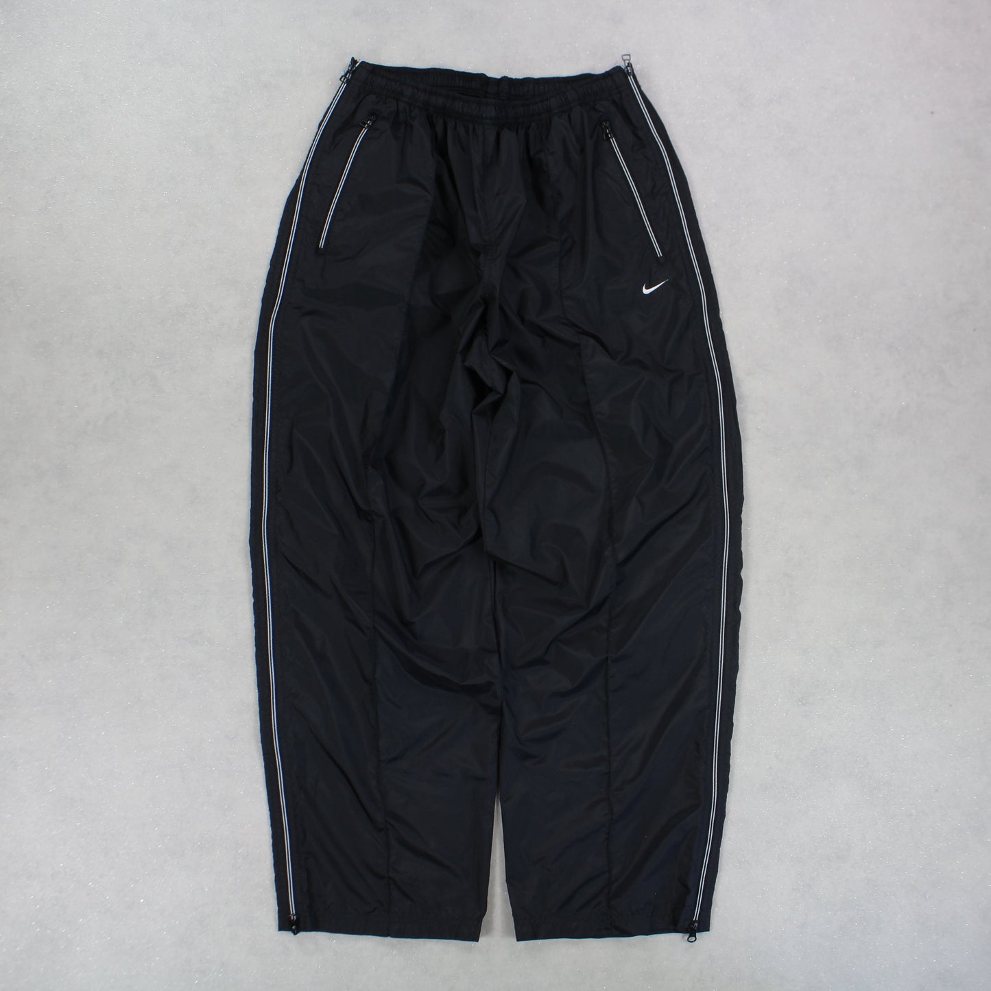 RARE 00s Baggy Nike Trackpants Black - (L)