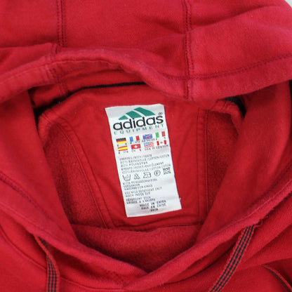 RARE 1990s Adidas EQT Hoodie Red - (M)