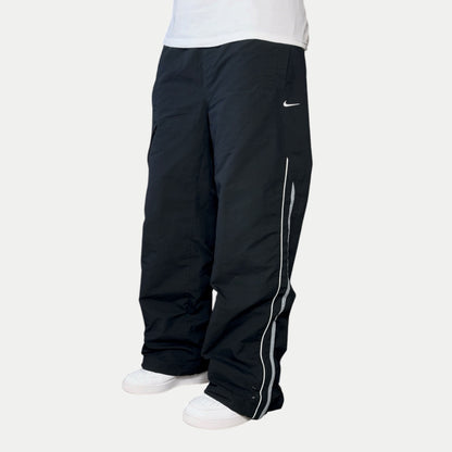 RARE 2000s Baggy Nike Trackpants Black - (L)