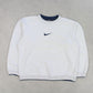 SUPER RARE Vintage 00s Nike Swoosh Sweatshirt White - (M)