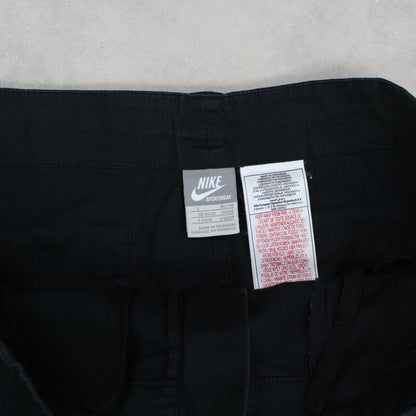 RARE Vintage 00s Baggy Nike Trousers Black - (L)