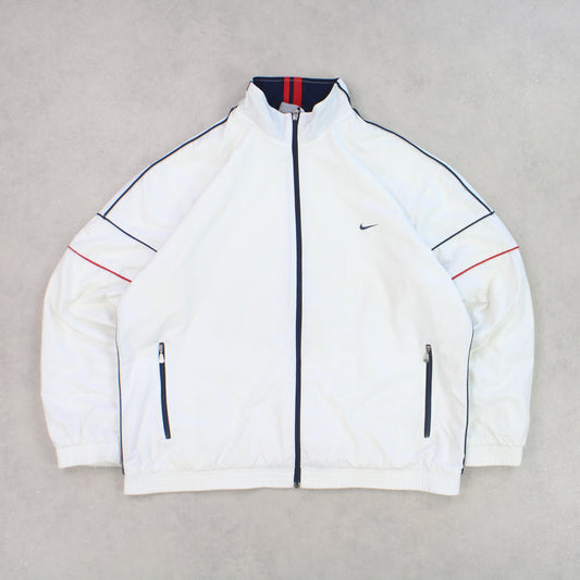 RARE 00s Nike Track Jacket White - (XL)