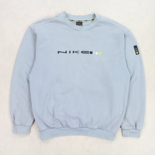 VERY RARE Vintage 1990s Nike Spell Out Sweatshirt Blue - (XS)