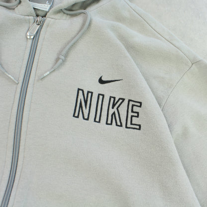 SUPER RARE 2000s Nike Zip Hoodie Grey - (L)