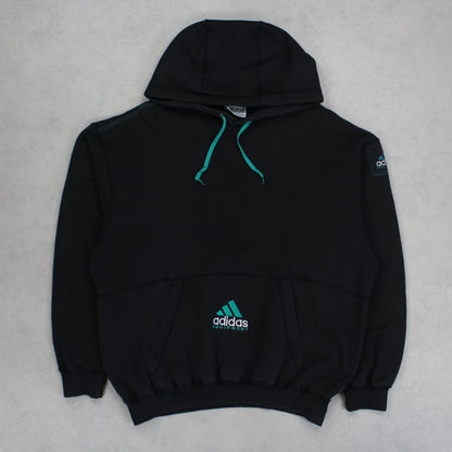 SUPER RARE 1990s Adidas EQT Hoodie Black - (M)