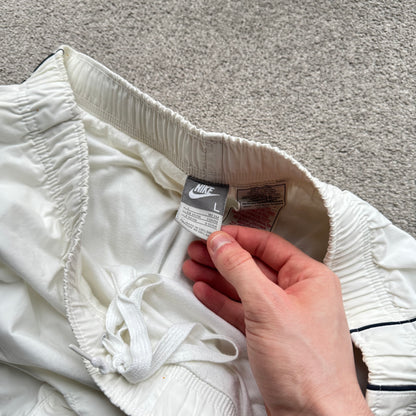 SUPER RARE 2000s Baggy Nike Trackpants White *PREMIUM* - (L)