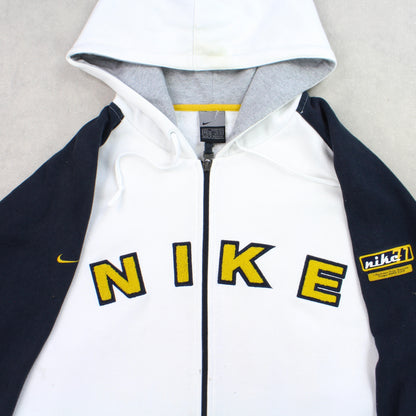 VERY RARE Vintage 00s Nike Zip Up Hoodie White - (L)