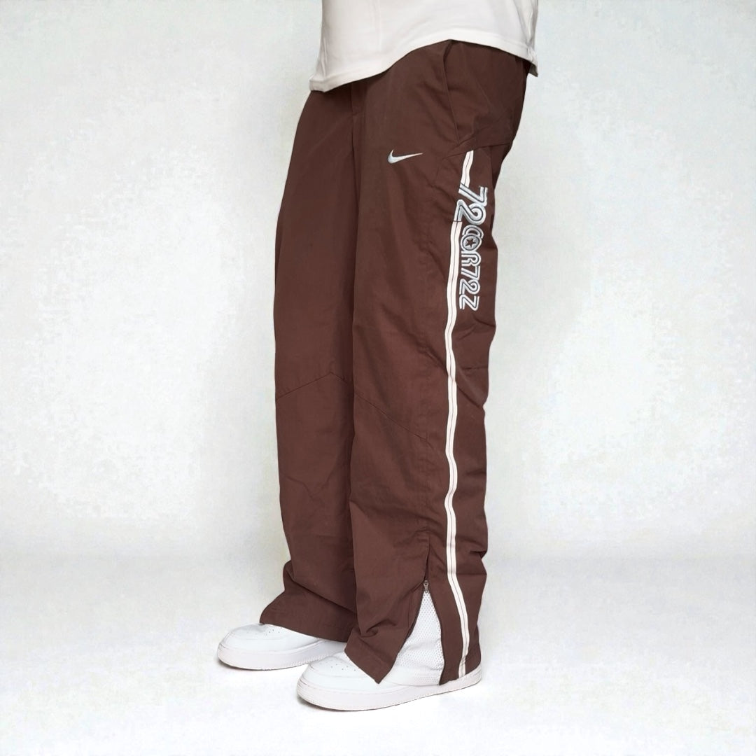 SUPER RARE 2000s Nike Cortez Trackpants Brown - (M)