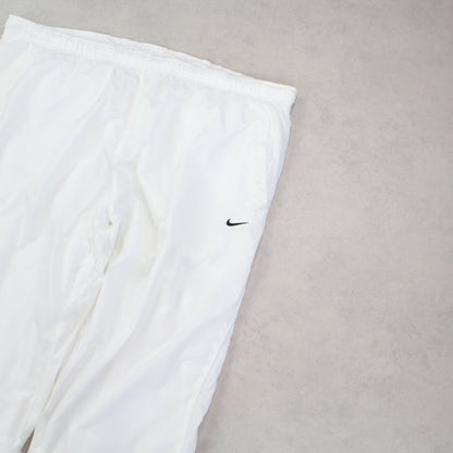 RARE 00s Nike Baggy Trackpants White - (XL)