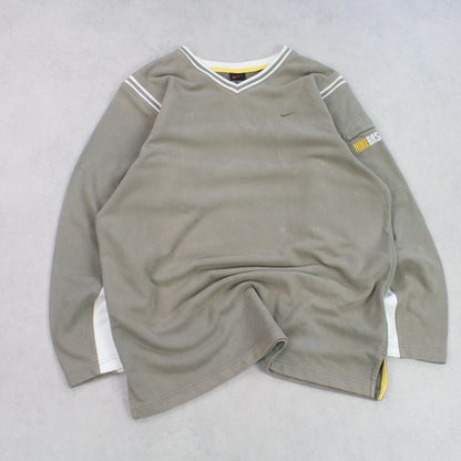 RARE Vintage 1990s Nike Basketball Sweatshirt Khaki - (L)