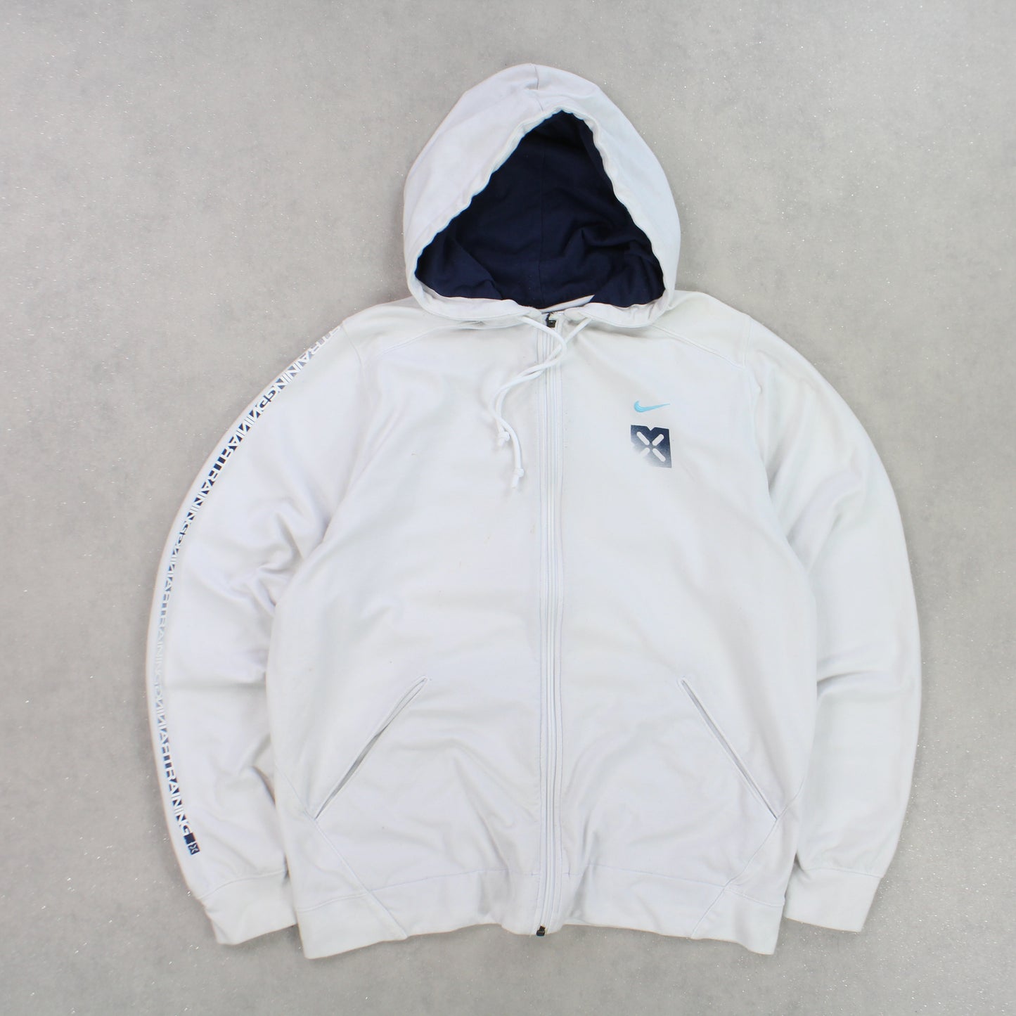 SUPER RARE 00s Nike Hoodie White - (L)