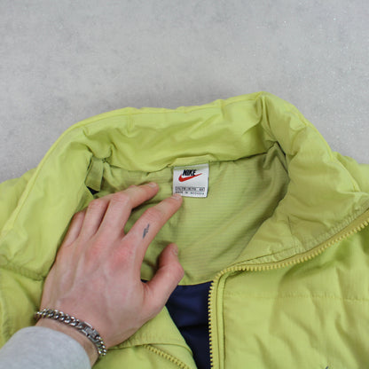 RARE 1990s Vintage Nike Puffer Jacket Yellow - (XL)