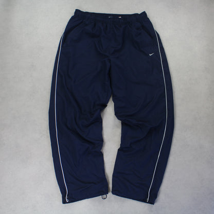 RARE 2000s Baggy Nike Trackpants Navy - (XL)