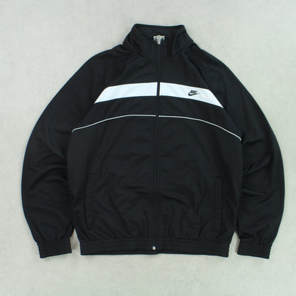 RARE 00s Nike Track Jacket Black - (S)