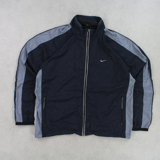 RARE 00s Nike Track Jacket Black - (L)