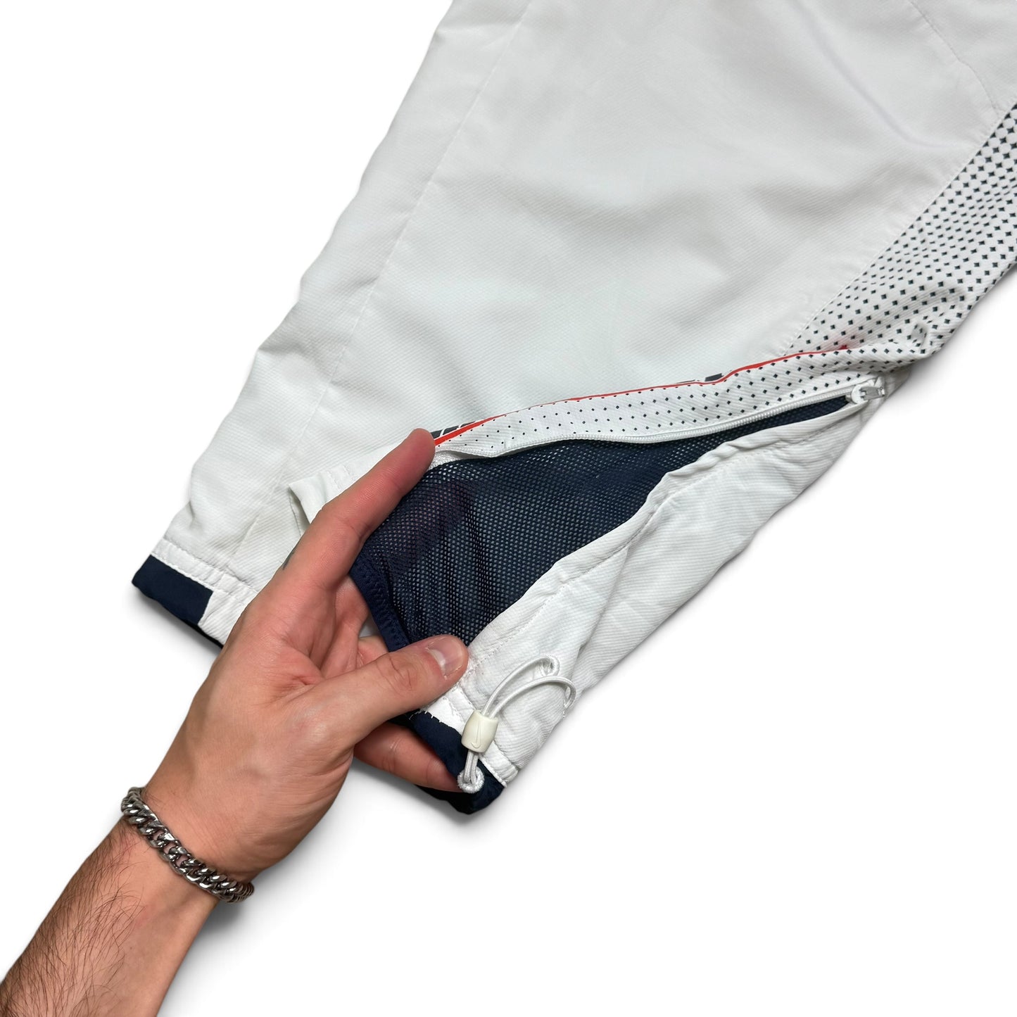 SUPER RARE 2000s Nike Trackpants White - (M)