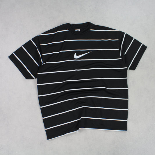 RARE Vintage 1990s Nike Swoosh T-Shirt Black - (L)