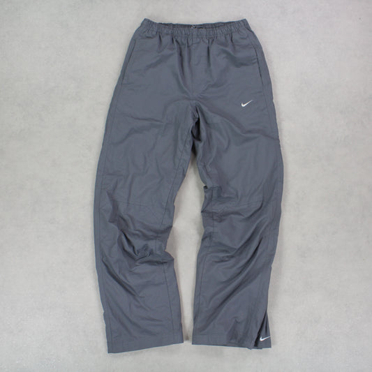 RARE 00s Baggy Nike Trackpants Grey - (S)