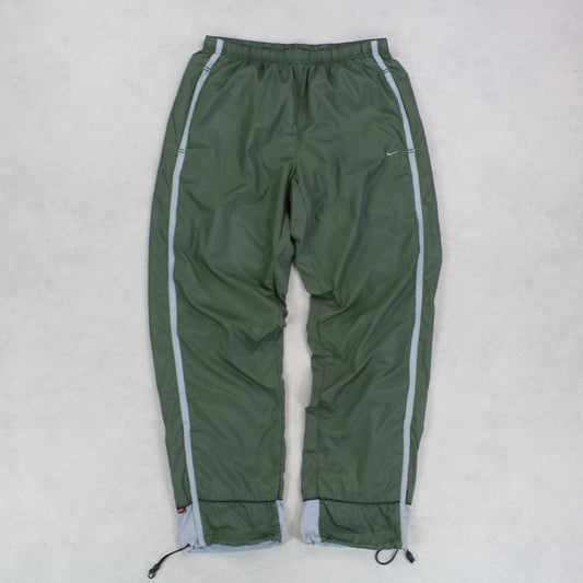 RARE 00s Nike Trackpants Green - (L)