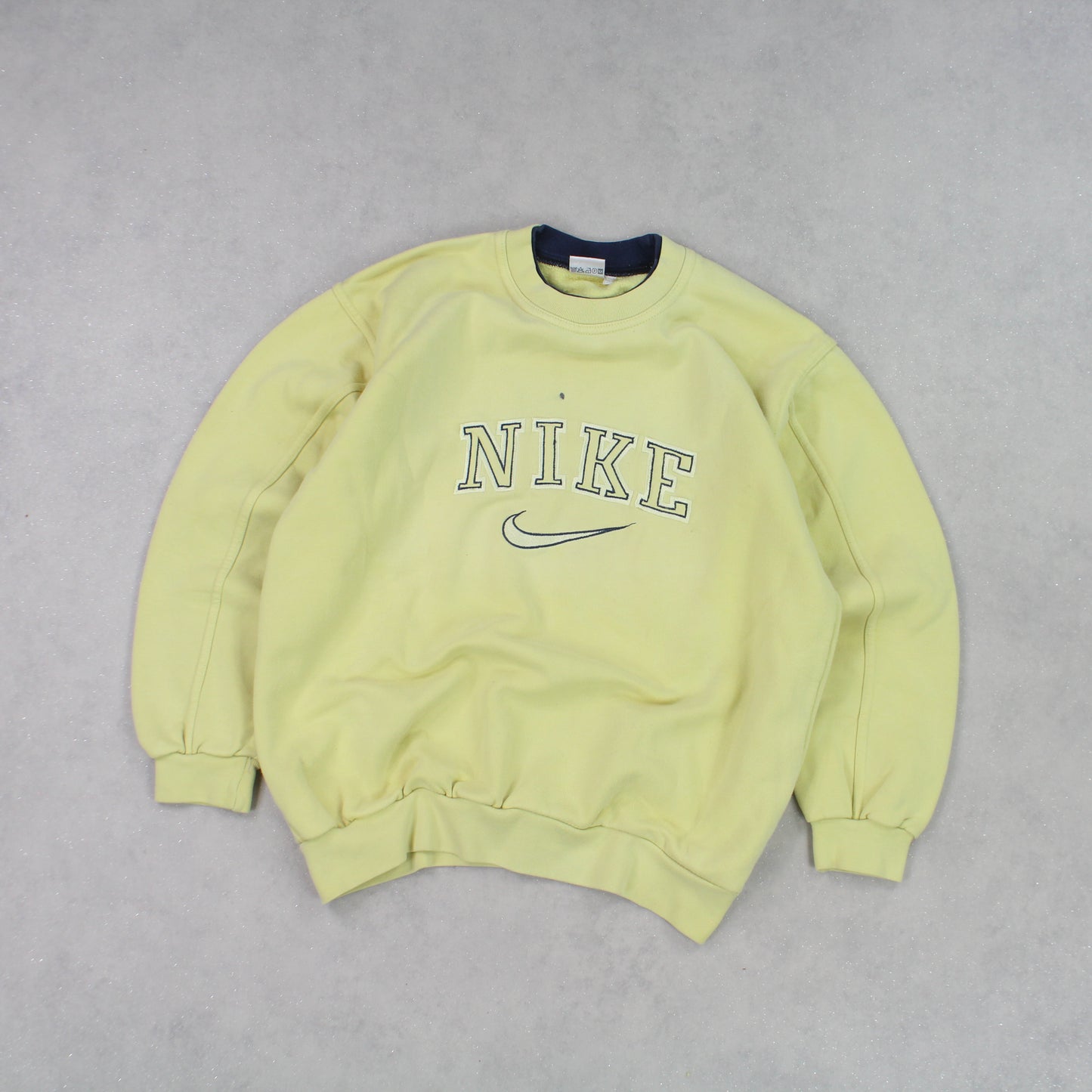 SUPER RARE Vintage 1990s Nike Sweatshirt Yellow - (S)