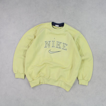 SUPER RARE 1990s Nike Sweatshirt Yellow - (S)