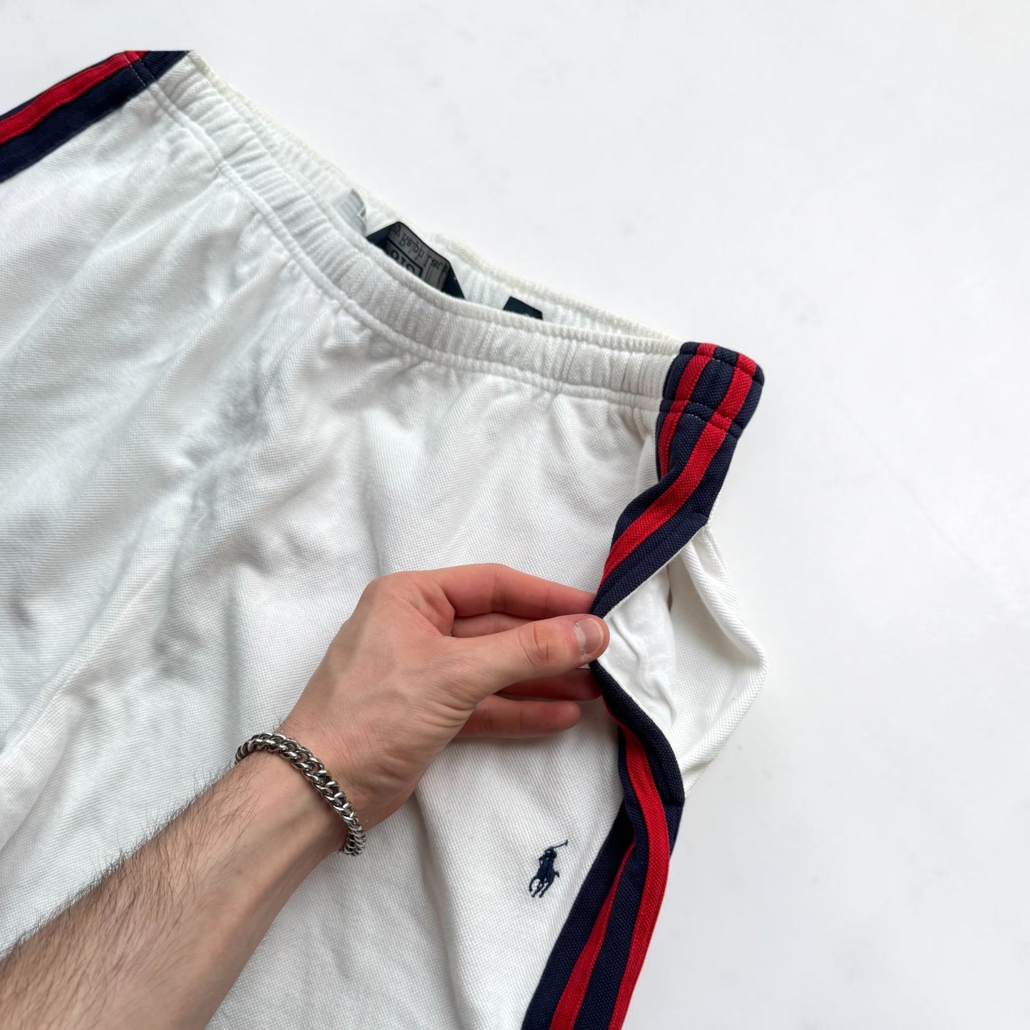 SUPER RARE 2000s Polo Ralph Lauren Joggers White - (M)