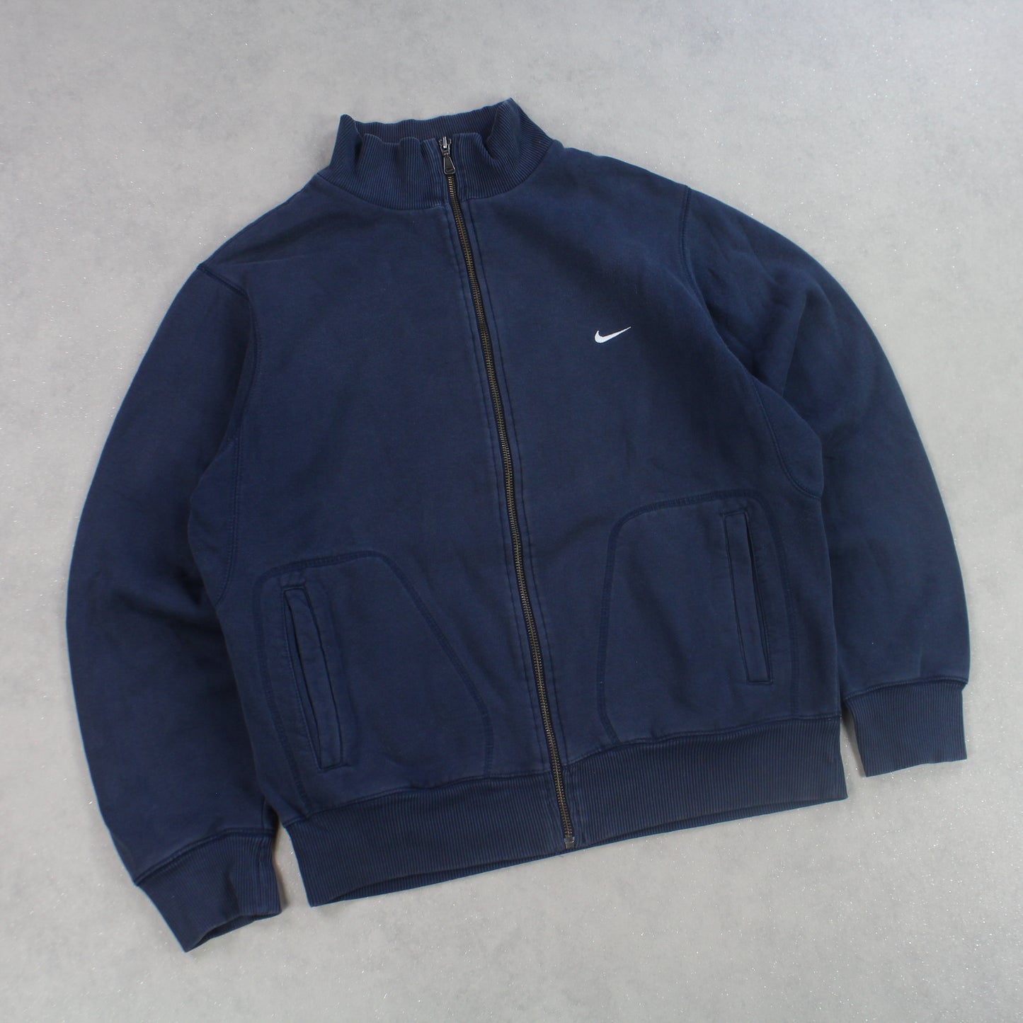 RARE 00s Nike Zip Sweatshirt Navy - (M)