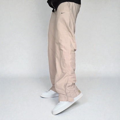 RARE 2000s Nike Trackpants Cream - (M)