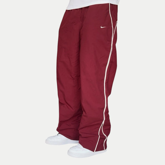 RARE 2000s Nike Trackpants Burgundy - (L)