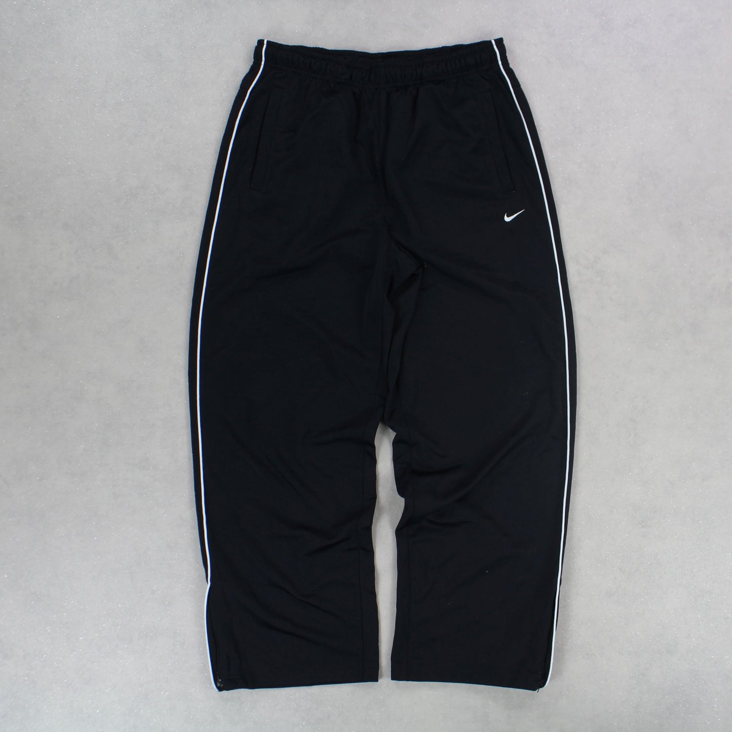 RARE 00s Baggy Nike Trackpants Black - (M)