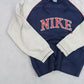 RARE Vintage 00s Nike Spell Out Hoodie Navy - (M)