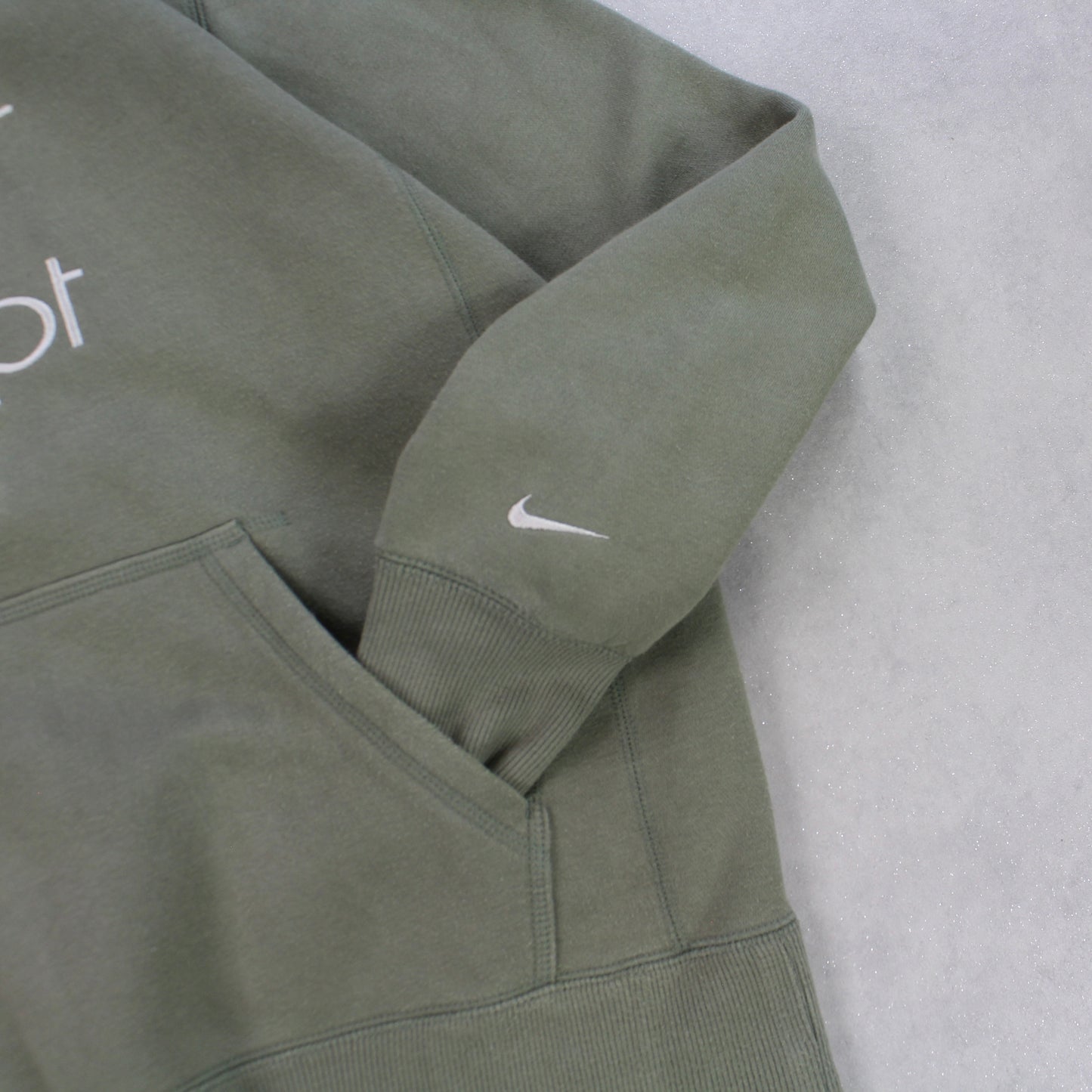 RARE 2000s Nike Hoodie Green - (L)