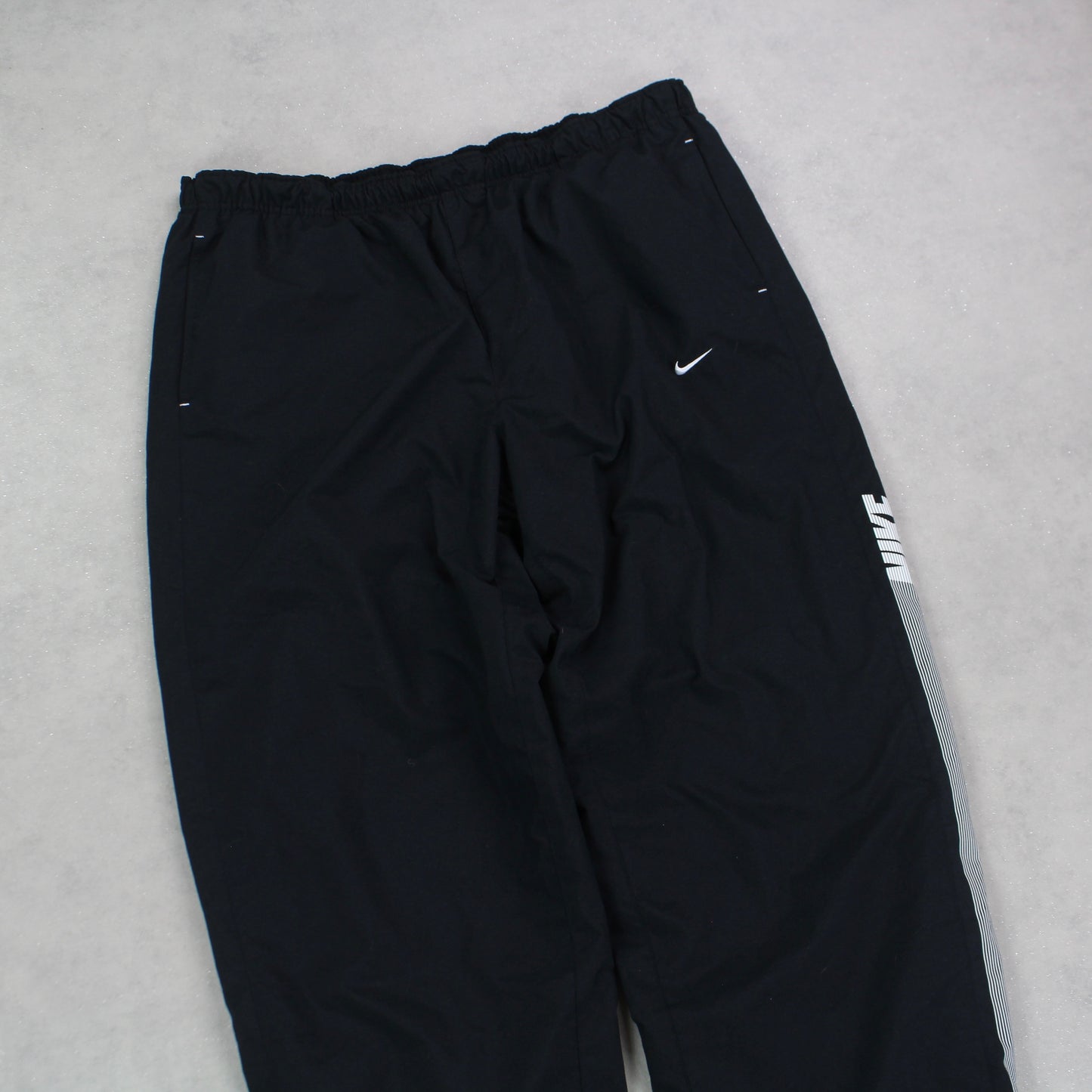 RARE 00s Baggy Nike Trackpants Black - (XL)