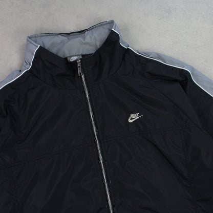 RARE 00s Nike Track Jacket Black - (L)